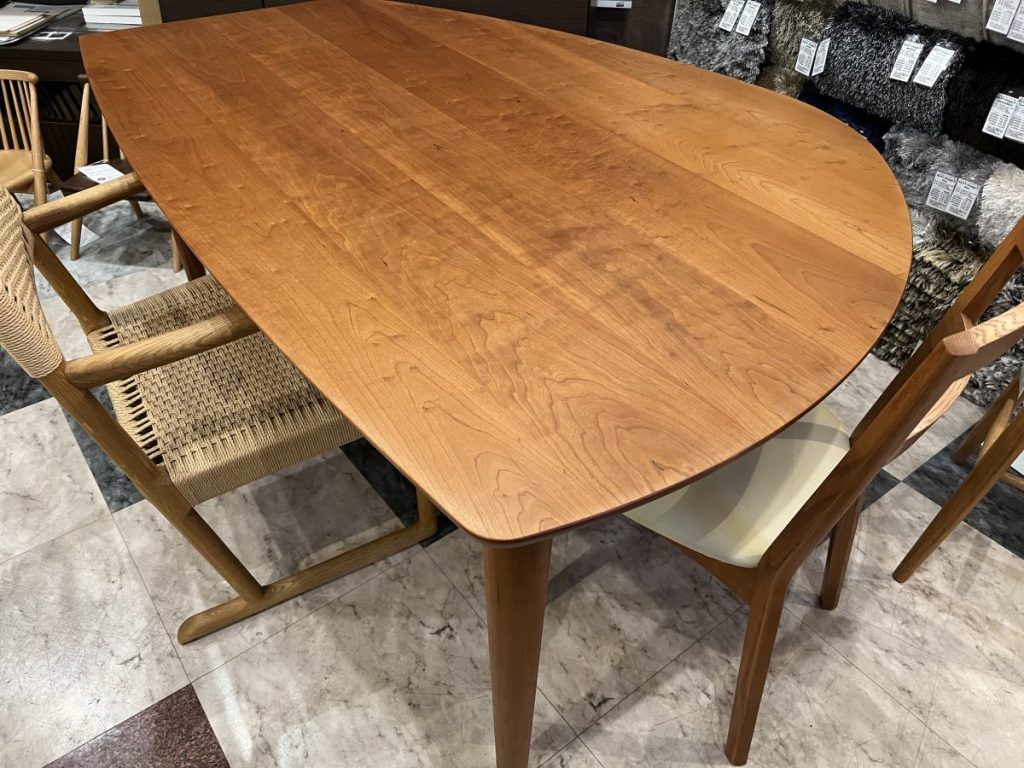 土井木工・オリジナル変形テーブル・ブラックチェリー