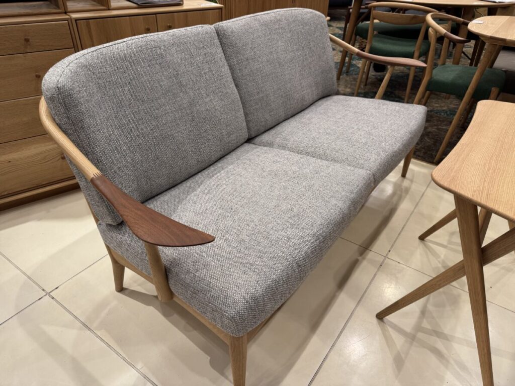 【歳末わくわくセール】日進木工・ホワイトウッド・2Pソファ